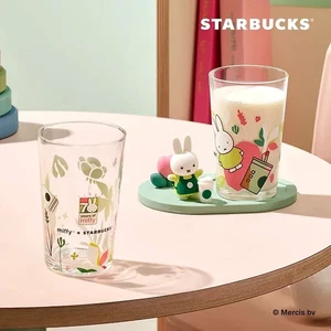 STARBUCKS Korea 2025 Forever Miffy Glass Set 2P / Miffy Figurine Coaster - Picture 1 of 21