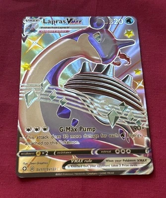Lapras VMAX Holographic Shiny Card Iridescent Custom Holo Card - Image 1 of 4