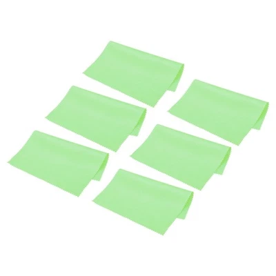 Microfiber Cleaning Cloth 7" x 6" Suede for Camera Lens Eyeglasses Green 24pcs - Bild 1 von 4