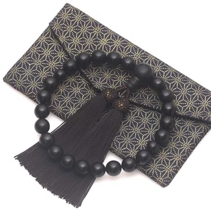 Tsuun Nenjuya Prayer Beads for Men with Prayer Beads Bag (Dark Brown) - Picture 1 of 5
