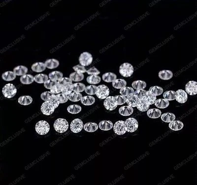 Certified 1.1 mm Round Cut CVD Diamond J Color VVS2 Clarity 10 Pcs Lot - Image 1 of 4