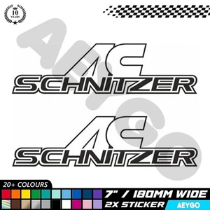 2x AC SCHNITZER Vinyl Aufkleber Abziehbild Auto Fenster Stoßstange Rennen Lackierung Mod Sponsor - Bild 1 von 4
