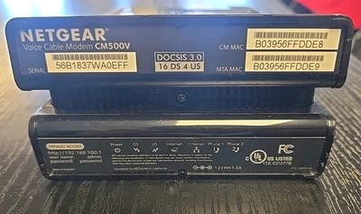 NETGEAR C3700 N600 WiFi CABLE MODEM ROUTER DUAL BAND GIGABIT 340 MBPS - Image 1 of 3