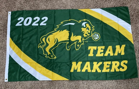 North Dakota State University (NDSU) Bison 2022 Team Makers Deluxe Flag 3’ x 5’ Cover