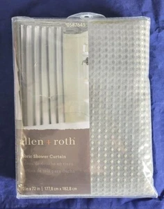 allen + roth 70-in W x 70-in L Solid Polyester Shower Curtain - Picture 1 of 7