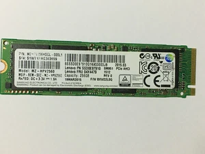 Samsung SM951 MZ-HPV2560 256GB M.2 PCIe3.0 x4 AHCI 2280 SSD Lenovo PN SSD0E97910 - Picture 1 of 6