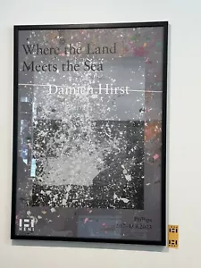 Damien Hirst Signed Phillips Exhibition Poster - Where The Land Meets The Sea - Picture 1 of 4