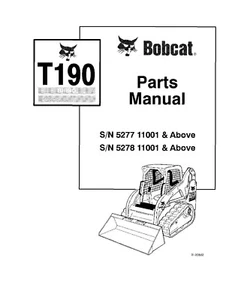 Bobcat T190 Compact Track Loader Parts Manual Diagrams List Book Printed B-22862 - Picture 1 of 6