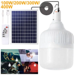 LED Solarleuchte Outdoor Camping Lampe Akku Zelt Licht USB Aufladbar Laterne DE - Bild 1 von 19