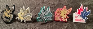 Set von (5) 1983,1984,1985,1986,1987 Kentucky KY Derby Festival Pegasus Pin Pins - Bild 1 von 5