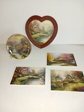 Thomas Kinkade collection of ltd edition, wall art, decorative plate and 8 cards