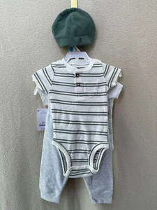 Carter’s Safari/Rino SIngles & Gray Pants & Hat 5-Piece Set - Picture 1 of 9