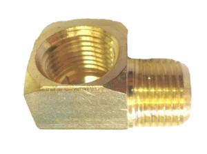 1/4 NPT 90 Degree Street Elbow Brass NPT Pipe Fitting Male / Female Thread USA - Picture 1 of 5