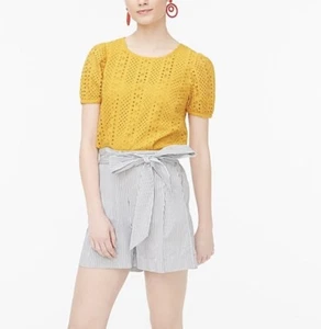 NWT J Crew Eyelet Puff Sleeve Top $70 Size XS Bronzed Topaz 999 AL517 - Bild 1 von 5