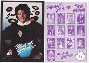 Michael Jackson Carte Autocollant #4 TOPPS GIANT Sticker Collection Card 1984 - Imagen 1 de 1