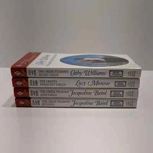 Harlequin Presents “The Greek Tycoon’s” Romance Book Lot (Set of 4) - Imagen 1 de 9