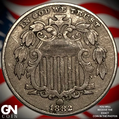 1882 Shield Nickel  Q4795 Cover
