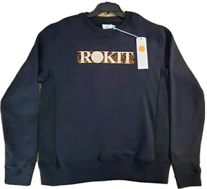 Rokit Sweatshirt The Recess Rundhalsausschnitt Gr. XL schwarz/orange Pullover $ 165 - neu mit Etikett - Bild 1 von 8