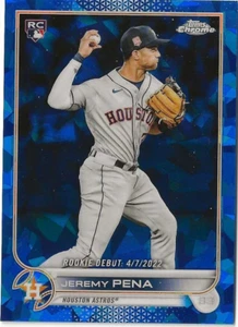 2022 Topps Chrome Update Series Sapphire Edition - Rookie Debut Jeremy Pena... - Picture 1 of 2