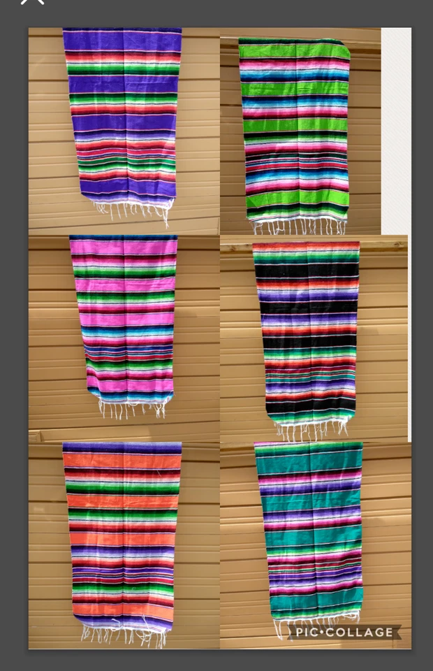 MEXICAN SARAPE , 56" X 23" , 1ST QUALITY , LARGE , SALTILLO , SARAPE , RUNNER - Image 1 of 1