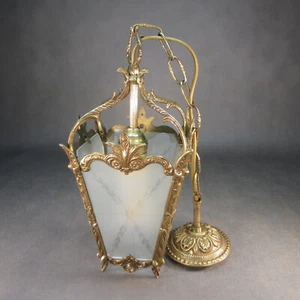 Ital. Hängelampe Antik Messing Laterne Vintage Hängeleuchte Retro Flurlampe - Bild 1 von 24