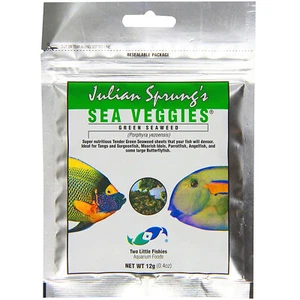 Two Little Fishies Sea Veggies Green Seaweed 12g Nutritious Natural Fish Food - Picture 1 of 6