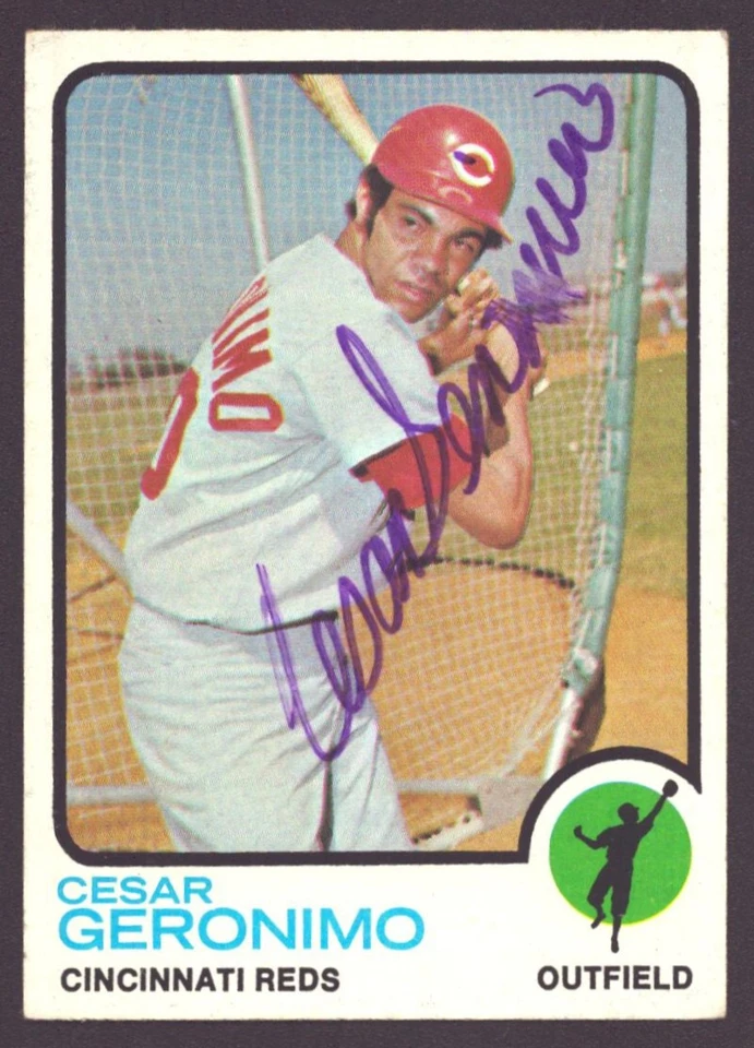 CESAR GEROMINO 1973 Topps #156 AUTOGRAPH REDS Auto Signed Astros Royals - Image 1 of 1