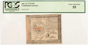 Fr. CC-94, January 14, 1779, $35 Continental Currency, "HINC OPES", PCGS 55 - Picture 1 of 4