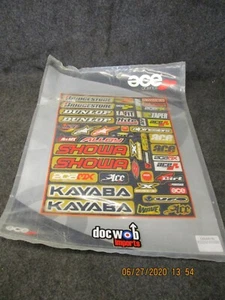 ACE Kayaba Showa Bridgestone Dunlop Universal Grafik Aufkleber Blatt GR1893 - Bild 1 von 2