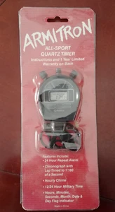 Armitron Portable Black All Sport Quartz Timer Clock Alarm & Detach Nylon Strap - Picture 1 of 23