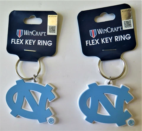 TWO (2) NORTH CAROLINA TAR HEELS, FLEXIBLE KEY RINGS FROM WINCRAFT Cover