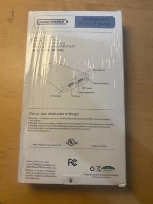 Banco de alimentación Instacharge 20000 mAh para dispositivos móviles azul Foto 1 de 2