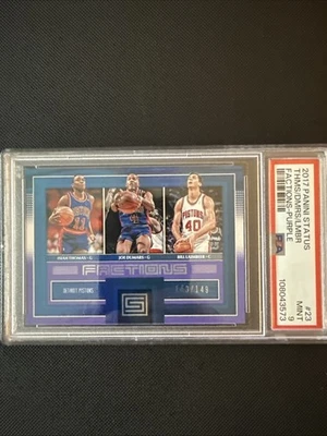 2017-18 Panini Status Factions Isiah Thomas, Joe Dumars, Bill Laimbeer /149PSA 9 - Image 1 of 4