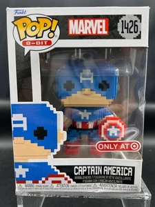 2024 Funko PoP! 8-Bit Marvel CAPTAIN AMERICA #1426  Target Excl. - Picture 1 of 5
