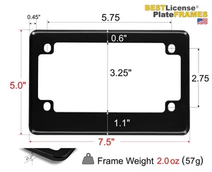 Motorcycle Personalized Hearts Design Anodized Aluminum Custom License Plate Fr - Picture 1 of 42