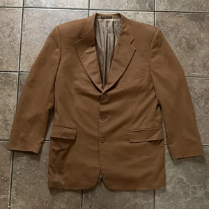 Trussini Cashmere Sport Coat Men’s Size 52 XL Brown Camel Blazer - Picture 1 of 22