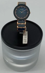 Bering Reloj Cuarzo Analógico Acero Inoxidable Oro Verde NOS Necesita Batería - Imagen 1 de 13
