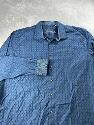 Robert Graham Shirt XXXL Tall Men’s Blue Check Flip Cuff - Изображение 1 из 4