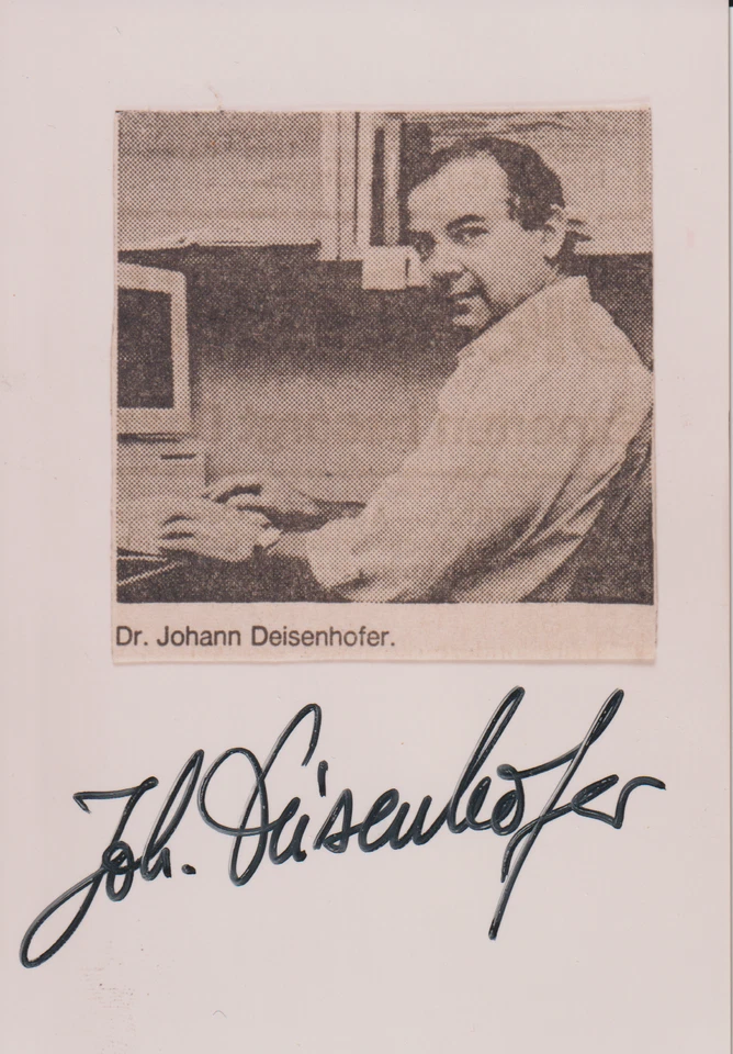 Dr. Johann Deisenhofer, orig sign Foto - Bild 1 von 1