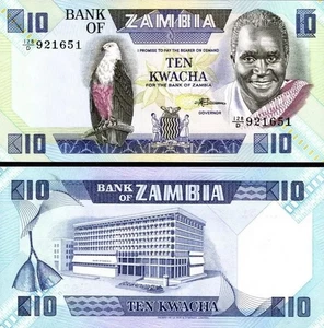 ZAMBIA 10 KWACHA ND 1988P-26 UNC - Imagen 1 de 1