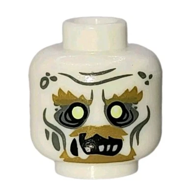 NUEVO LEGO® 1 Minifigura Cabeza Brilla en la Oscuridad Doble Cara Soldado de los Muertos Parte Foto 1 de 3