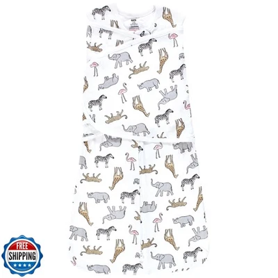 Saco de dormir Hudson bebê menina conversível swaddle, safári rosa moderno, 0 - Imagem 1 de 4