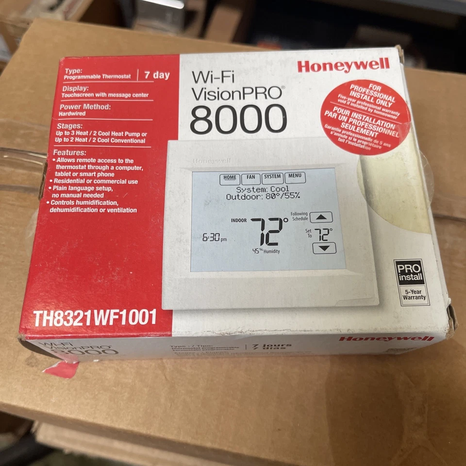 Honeywell VisionPRO Wi-Fi Digital Programmable Thermostat (TH8321WF1001) - Image 1 of 1