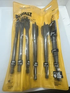 NUEVO Surtido de brocas de pala Dewalt DW1587 6 brocas de 3/8 pulgadas a 1 pulgada polvorientas - Imagen 1 de 4
