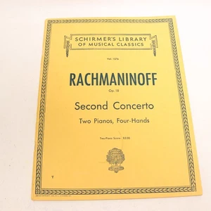 Rachmaninoff Second Piano Concerto 2 Pianos 4 Hands Score G Schirmer - Picture 1 of 6