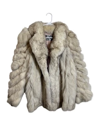 Vintage SAGA 100% Blue Fox Fur Coat Meis Blvd Room Original Size Small Womens  - Image 1 of 4