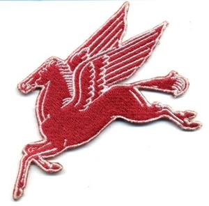 Mobil Pegasus patch badge gasoline motor oil service station hotrod RIGHT iron - Picture 1 of 1