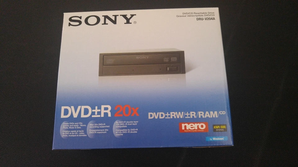 SONY DRU-V204A  DVD/CD Rewritable Drive Black New Sealed - Image 1 of 4