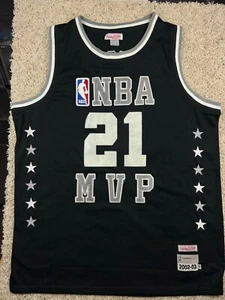 Mitchell Ness Tim Duncan San Antonio Spurs 21 Jersey Black 2002 Hardwood Classic - Picture 1 of 9
