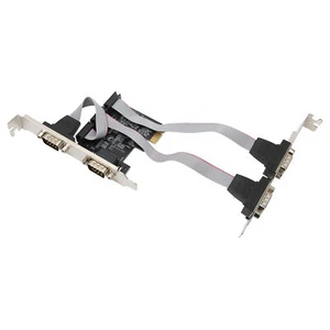 Pcie Expansion Card Pci Express X1 To Interface 4 Rs232 Serial Ports Wide Ap MPF - Picture 1 of 22